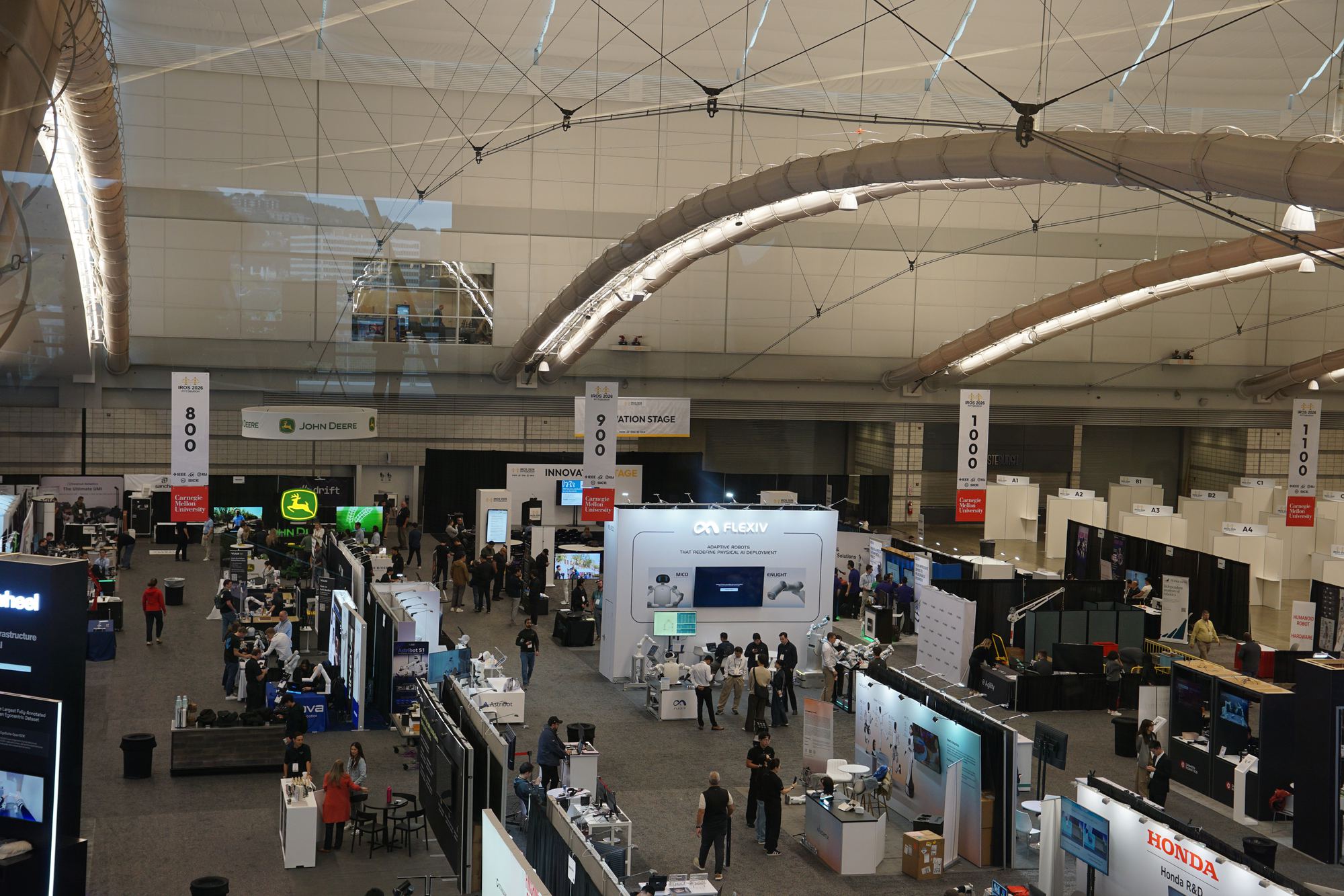 IROS 2026 Pittsburgh exhibit hall overview