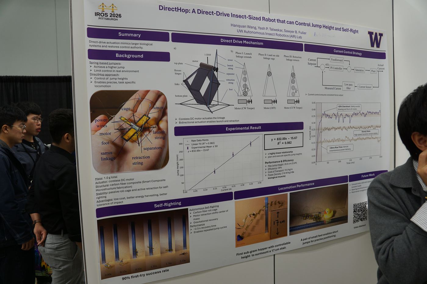 University of Washington DirectHop insect robot poster.